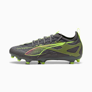 Chaussures de soccer à crampons pour terrain ferme/terrain artificiel ULTRA 5 PRO Enfant et adolescent, Matte Aged Silver-Yellow Alert-Sun Struck, extralarge